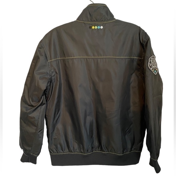 NWT Vintage Coogi Black and Neon  Stripes Windbreaker Ladies LG - Picture 2 of 15